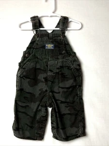 OshKosh B'Gosh Latzhose Kleinkind Gr. 9 mo. Cord Camouflage Baby Mädchen oder Junge - Bild 1 von 4