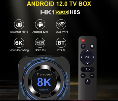 "Transpeed Boîtier TV Allwinner H618:Android 12, 8K,16G,Core Cortex A53,Décodeur - Photo 1/4