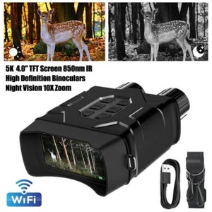 5K Day/Night Vision 10x Digital Zoom Goggles Digital Binoculars HD Infrared Lens - Picture 1 of 23