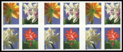 US #4865d 4862a-4865a Winter Flowers, imperforate Convertible Booklet NH S11111 - Image 1 of 2