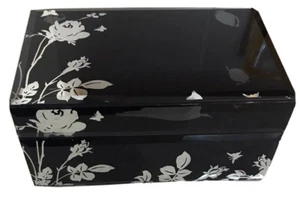 Lined Glass Jewellery Box - 17 x 11 x 9cm - Picture 1 of 5