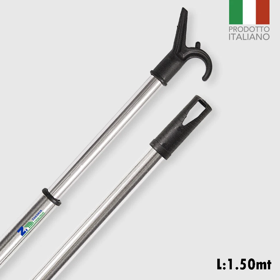 ASTA APPENDIABITI STRONG TELESCOPICA ESTENSIBILE CROMATA MAX 150 Cm. - 1,5 Mt.
