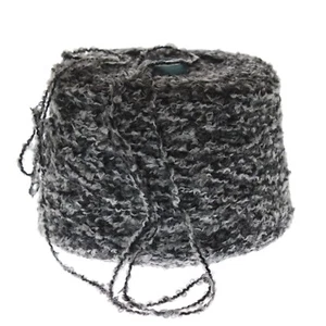 (19,90€/kg) Effektgarn Boucle Schlingengarn Wolle Grau Garn Stricken Kone/B30a - Bild 1 von 1