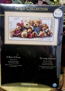 Dimensions The Gold Collection "A ROW OF LOVE" Cross Stitch Kit 35039 NEU - Bild 1 von 4