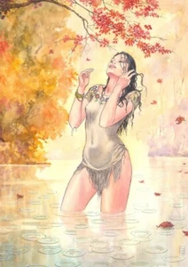Poster Sotto la pioggia autunnale di Milo Manara, 2024, Comicon Edizioni - Picture 1 of 2