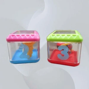 Fisher Price Peek A Block 2003 Learning Fun B5189 Lot of 2: Numbers 2 and 3 - Picture 1 of 9