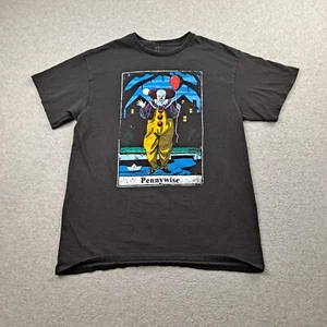 It Pennywise Shirt Men Medium Black Clown Balloo Graphic Halloween Horror Tshirt - Picture 1 of 6