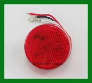 Marcador lateral rojo de 2" de separación redonda luz de doble función 6 LED montaje de ojal - Imagen 1 de 2