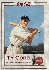 COCA COLA SERIE 1 1993 ROT FOLIE GESTEMPELT CASE TOPPER INSERT CARD TC-1 TY COBB - Bild 1 von 1
