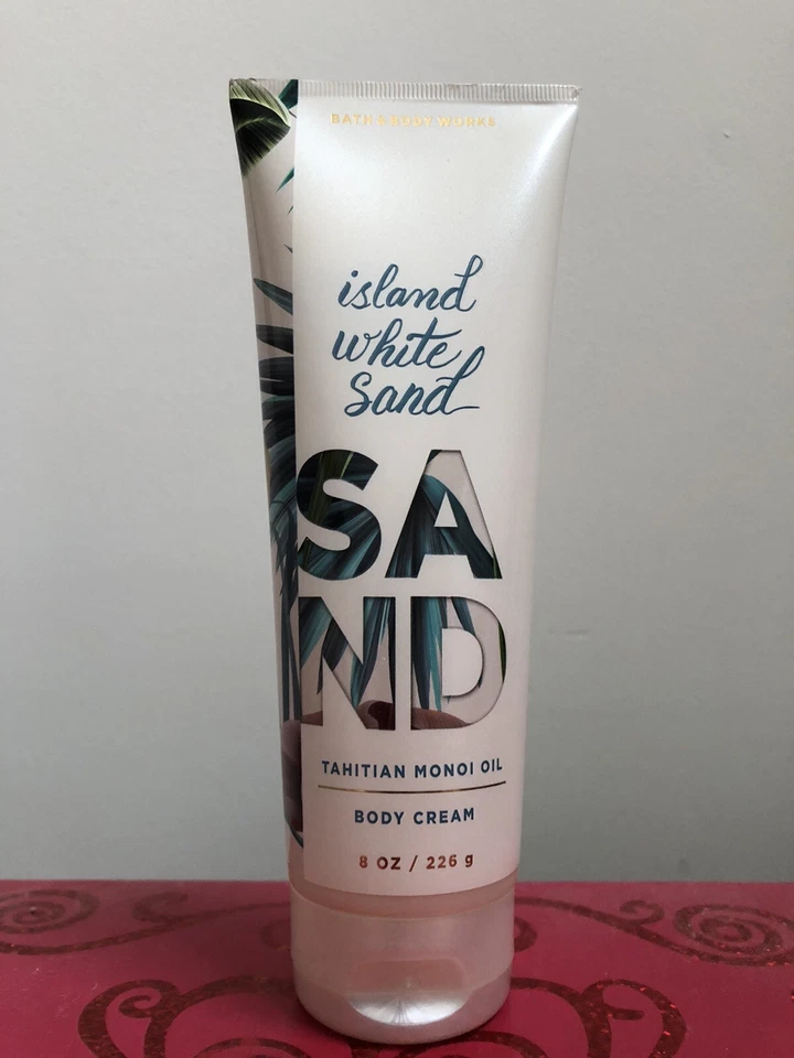 Bath & Body Works Island White Sand Tahitian Monoi Oil Body Cream X2