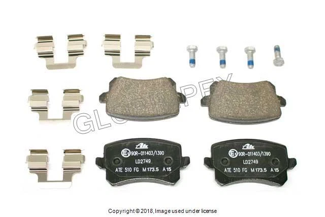 VOLKSWAGEN CC PASSAT TIGUAN (2006-2016) Brake Pad Set REAR ATE CERAMIC +WARRANTY - Image 1 of 1