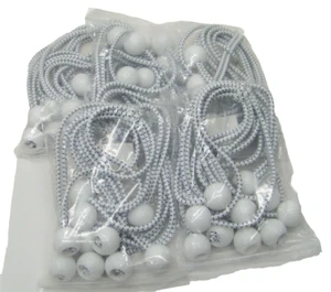 40 piezas Correas Bungee Ball Blanco 9" Bungie Lona Resistente Correas Atas Dosel - Imagen 1 de 1