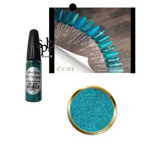 Créaongles Glitter Paillettes Per Unghie Verde Turchese Rif B037 - Foto 1 di 5