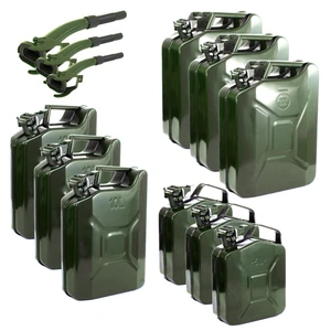 3x Kanister na paliwo Kanister na benzynę Kanister metalowy 5l 10l 20l Wybór wylewki - Zdjęcie 1 z 18
