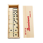 DOMINOES Set of 28 Double Six Dominoes with Wooden Case New     U.S Seller  