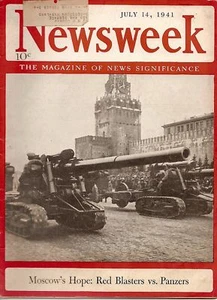 Newsweek 1941 July 14 RED BLASTERS vs. PANZERS - Picture 1 of 1