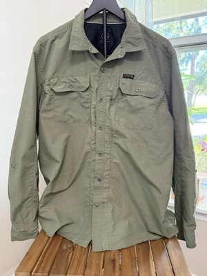 ATG Wrangler Shirt Mens XL Long Sleeve Shirt Green Button Up Outdoor Hiking Fish - Image 1 of 4