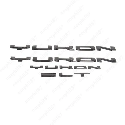 4 PIEZAS Puerta Trasera Yukon SLT Letras Emblema 2021-2026 GMC Yukon Yukon XL Foto 1 de 4