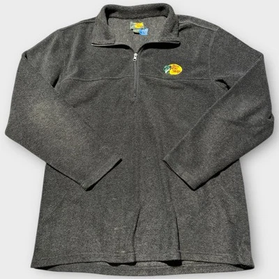 贝斯专业商店灰色领四分之一拉链夹克男式羊毛户外套衫 — 第 1/3 张图片