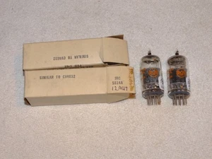 2 x 5814A (12AU7) RCA Tubes*Super Strong Matched*Black-O*MEATBALL*NOS_NIB* #R3 - Picture 1 of 4