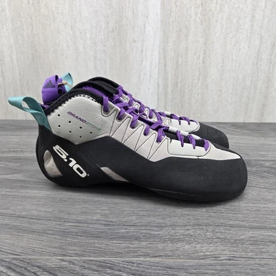 Tênis de escalada Adidas tamanho 10.5 masculino 5.10 Five Ten Grandstone preto roxo BC0866 - Imagem 1 de 4