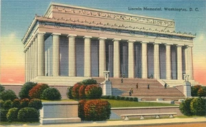 Lincoln Memorial, Washington, D. C. Vintage Postkarte - Bild 1 von 2
