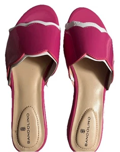 NEW IN BOX BANDOLINO Kayla Slip On Wedge Womens Sandal Shoe 8M Flamingo Pink - Picture 1 of 10
