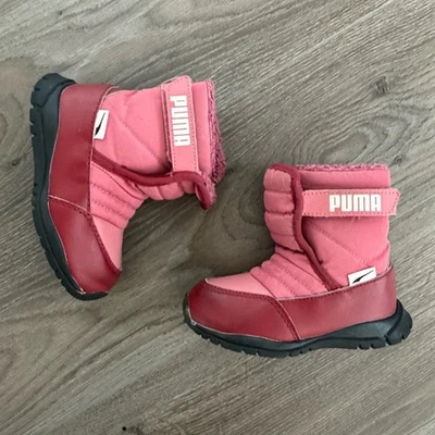 Bota de Invierno PUMA Niño Pequeño Talla 8 Nieve Impermeable Rosa Rojo Malva-Loto Foto 1 de 4
