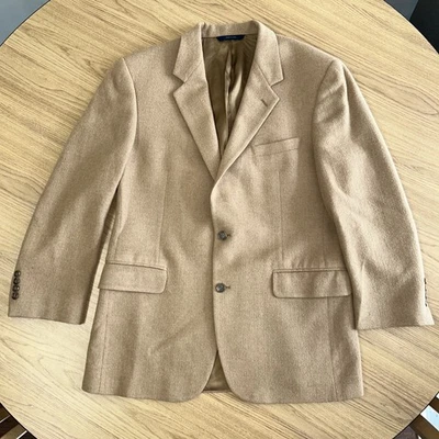 Blazer Brooks Brothers 100 % pelo camel para hombre 40R abrigo deportivo tostado hecho en EE. UU. Foto 1 de 4