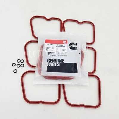 6x Valve Cover Gasket w/ Seals Fits For Cummins Dodge 12V 6B 6BT 5.9L 1989-1998 - Imagem 1 de 4