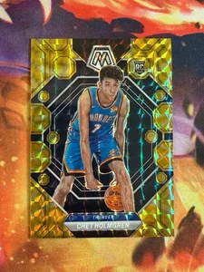 2022-23 Panini Mosaic Chet Holmgren RC Yellow Reactive Prizm Rookie #236 Thunder - Bild 1 von 2