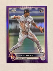 2022 Topps Chrome Update Series - Jeremy Pena #USC136 Purple Refractor (RC) - Picture 1 of 2
