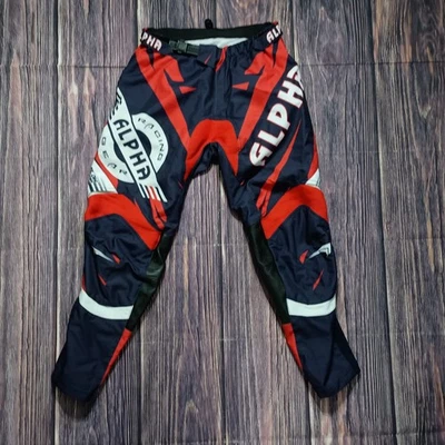 Pantalones Alpha Cycle Gear para hombre 30 cintura todoterreno carreras motocicleta moto rojo/azul Foto 1 de 4