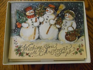 1997 Lang CHRISTMAS JOY Susan Winget Box Weihnachtskarten (21) mit Umschlägen - Bild 1 von 4
