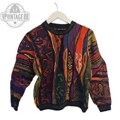Vintage Coogi 90s Australia Knit Sweater Unisex Bold 3D Colourful Rare Jumper - Image 1 of 4