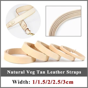 Natural Veg Tan Leather Belt Straps Blank Bag Strap Shoulder Strap DIY Crafts - Picture 1 of 44