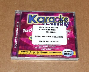 2003 Karaoke Party "Todays Mega Hits" CD And Lyric Book New Sealed - Imagen 1 de 2