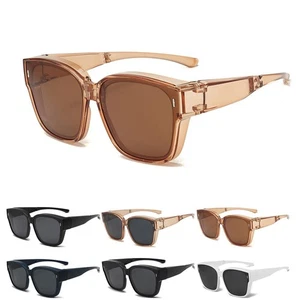 Square Shades Sun Glasses Wrap Around Sunglasses Eyewearsunglasses Cover @ - Picture 1 of 14