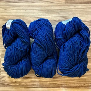 Cestari Merino Wool Yarn 2 Ply Kettle Dyed Worsted Blue Pansy- Lot of 3 - Picture 1 of 7