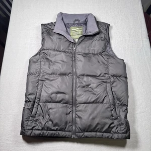 Eddie Bauer Premium Goose Down Vest Men’s M Black Puffer - Picture 1 of 4