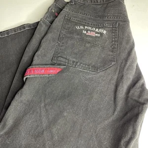U.S. Polo Assn. Y2K Jeans schwarz Herren 40x30 Baggy Carpenter Straight Leg Vintage - Bild 1 von 7