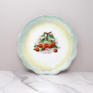 Antique East End Pottery Co. Porcelain Plate, Cherries & Blossoms (1894-1910) - Picture 1 of 8