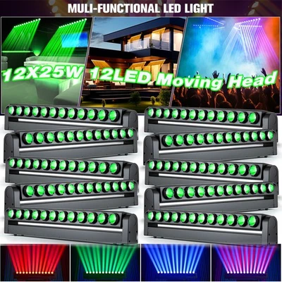 300W 12LED Swing Dot Beam Wall Washer Light RGBW Stage Moving Head Light Club DJ - Image 1 of 4
