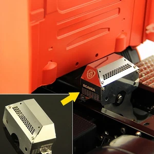 Für Tamiya 1/14 Scania RC Tractor Truck Edelstahl Getriebebox Abdeck Haube - Picture 1 of 6