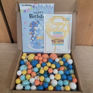 114 Stück Kugel Tortenaufleger - Mini Ballon Tortendeko Schaumstoffkugel Cupcake  - Bild 1 von 3
