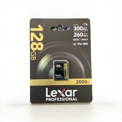 Lexar GOLD Series Professional 2000x 128GB UHS-II SDXC Memory Card - Image 1 of 2