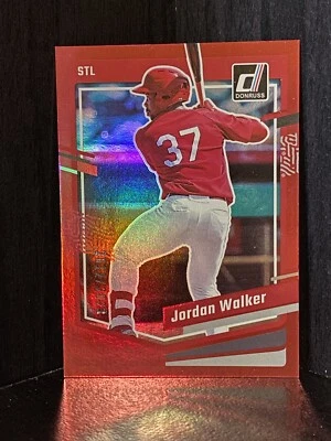 Jordan Walker 2012/2023 HOLO RED 2023 Panini Donruss Baseball Cardinals - Image 1 of 2