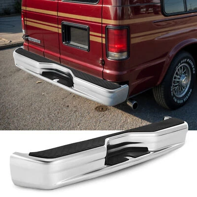 Chrome Rear Bumper Assembly For 1992-2014 Econoline E-150 E-250 E-350 FO1103205 Foto 1 de 4