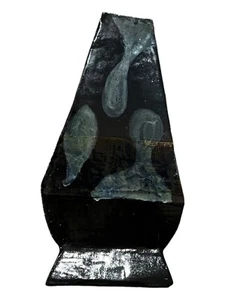 Handcrafted Decorative Black Ceramic Vase Excellent Used Condition 16-1/8”T - Picture 1 of 7