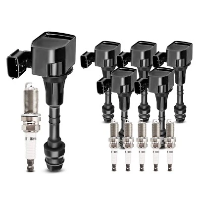 6x Bobine D'Allumage + Bougies pour Nissan Quest Pathfinder Renault Vel Satis - Photo 1/3